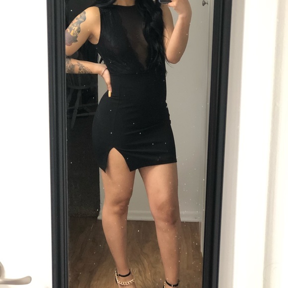 Living for Lace Sheer Mini Dress - Picture 2 of 3